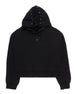 MINIMAL Black Felpa Cappuccio Boxy
