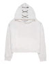 MINIMAL Cream Felpa Cappuccio Boxy