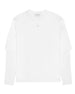 Hvid langærmet T-shirt Minimal, set forfra