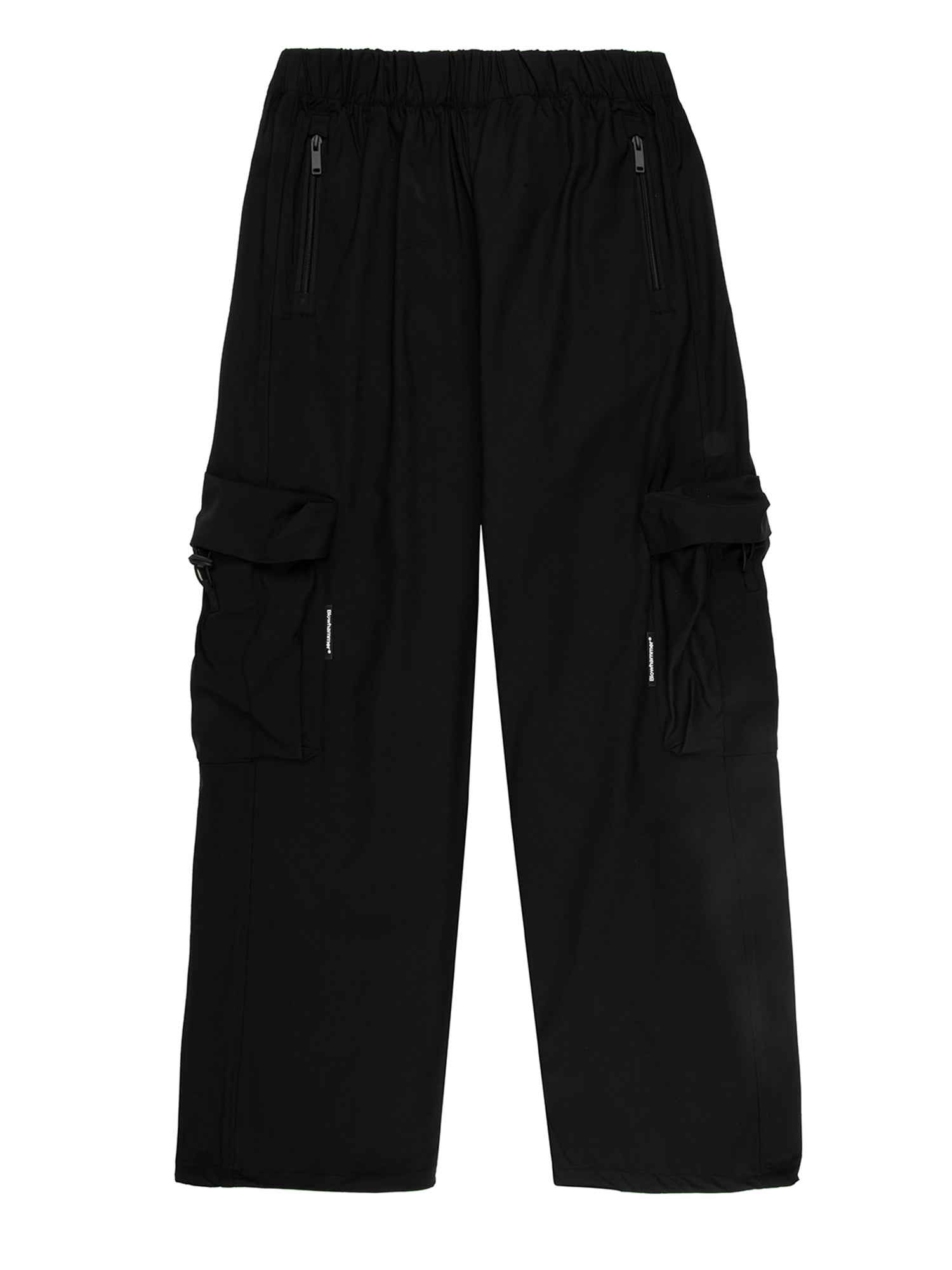 Pantaloni cargo negri, vedere din față