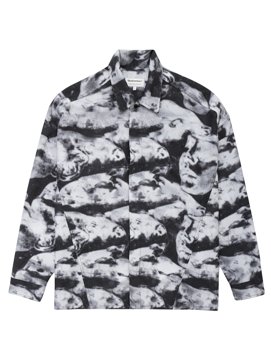 Black Camo košile s dlouhým rukávem
