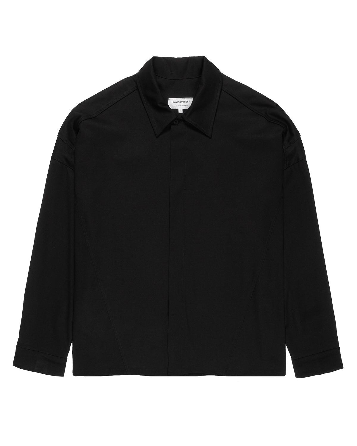 Minimal Black Camicia Maniche Lunghe