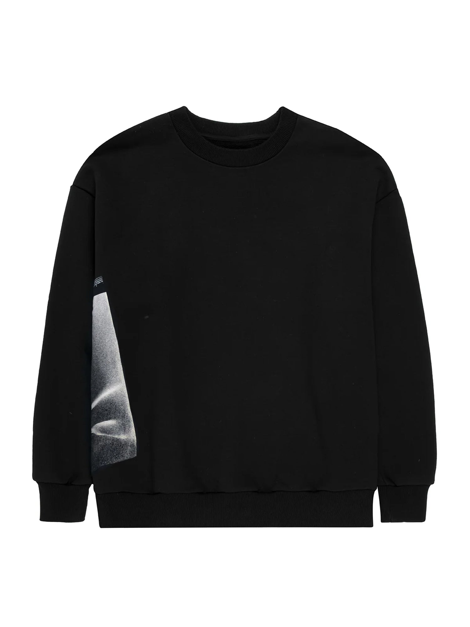 Sweat col rond noir Core, vue de face