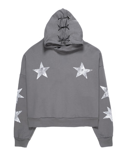 Stars Felpa Cappuccio Boxy