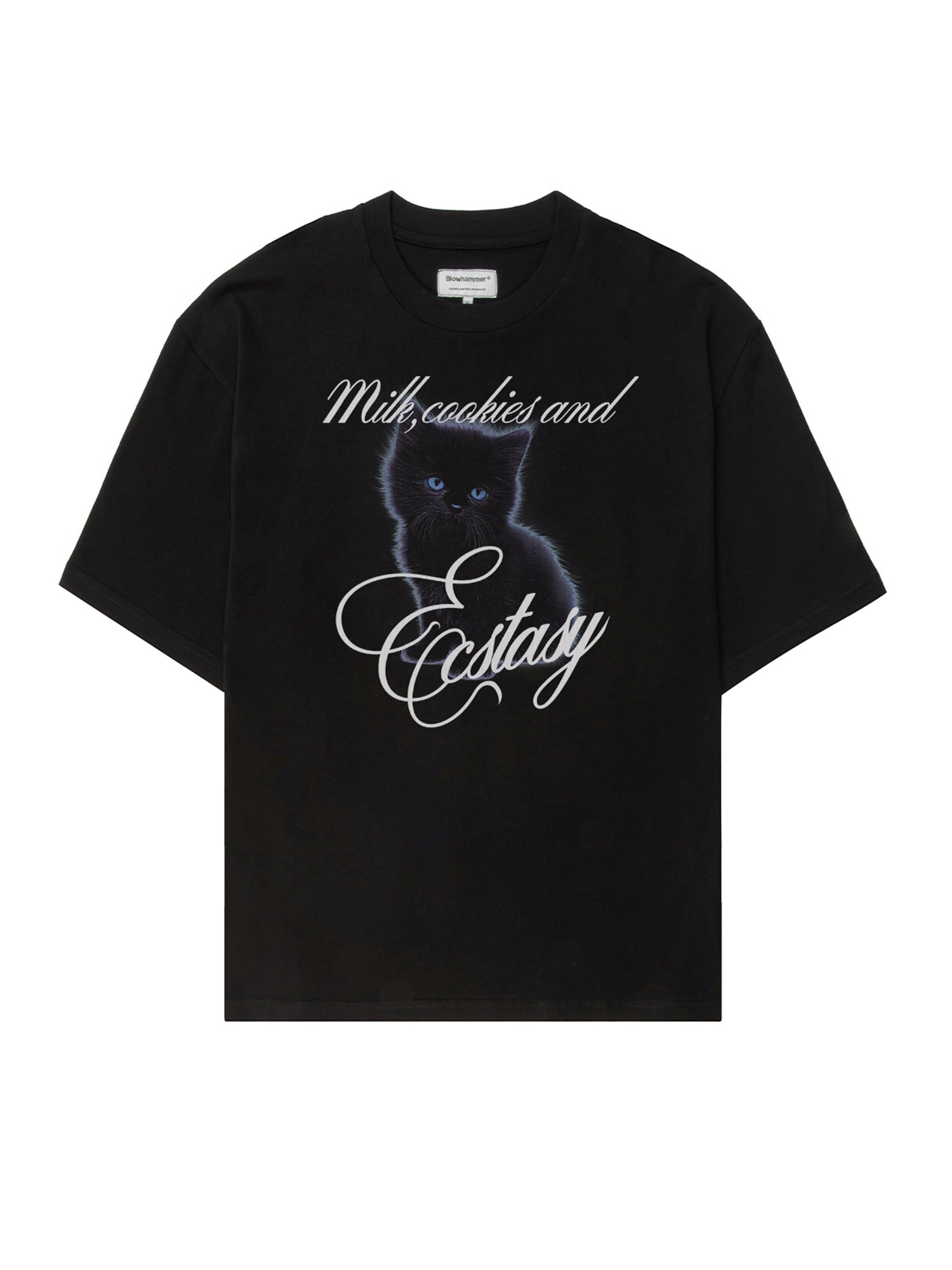 Tricou negru Ecstasy Milk, vedere din față