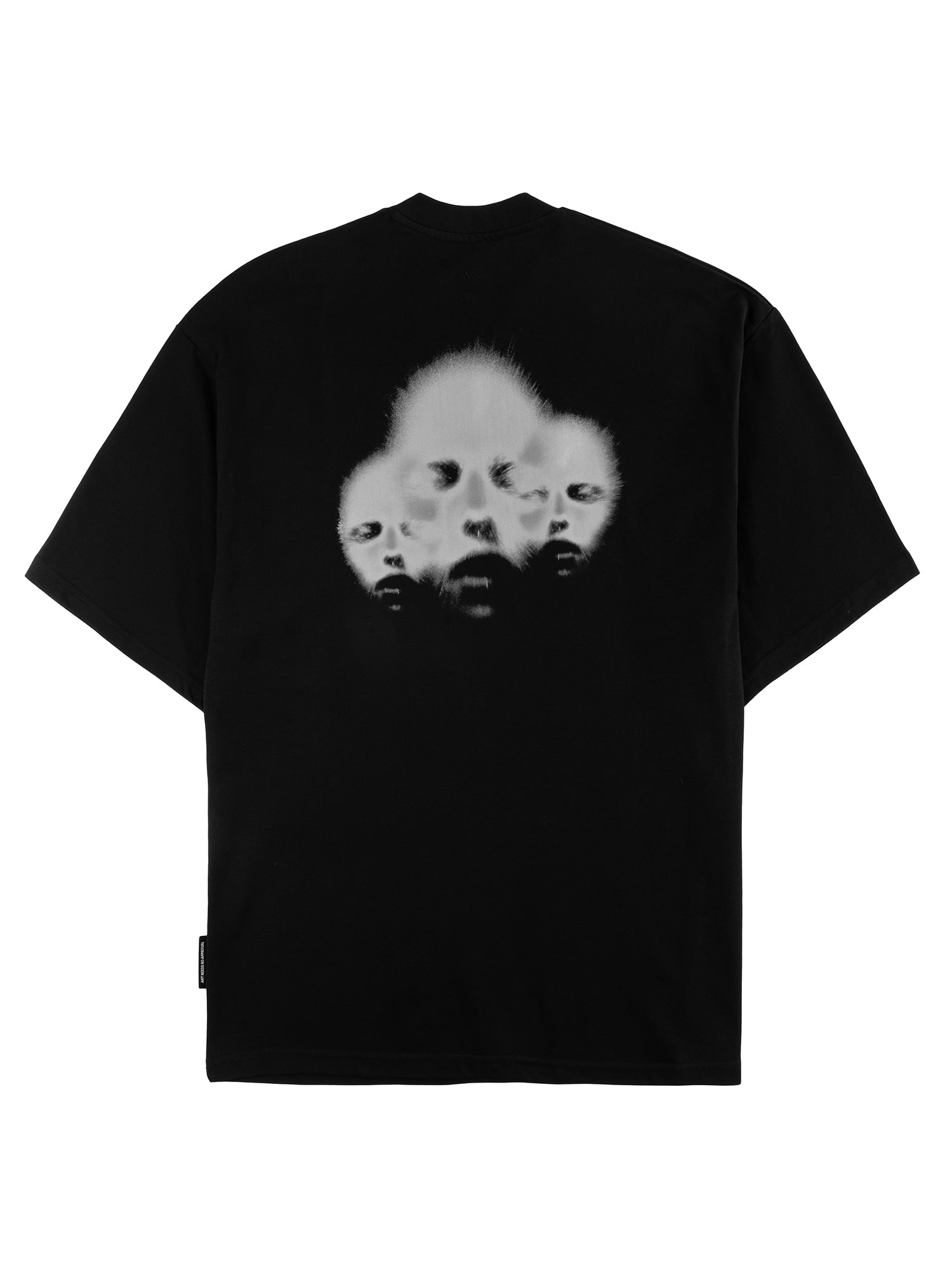 T-shirt preta Triodrome, vista de trás com o estampado