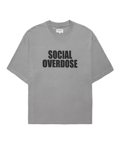 Šedé tričko Social Overdose, pohled zepředu, color_grey