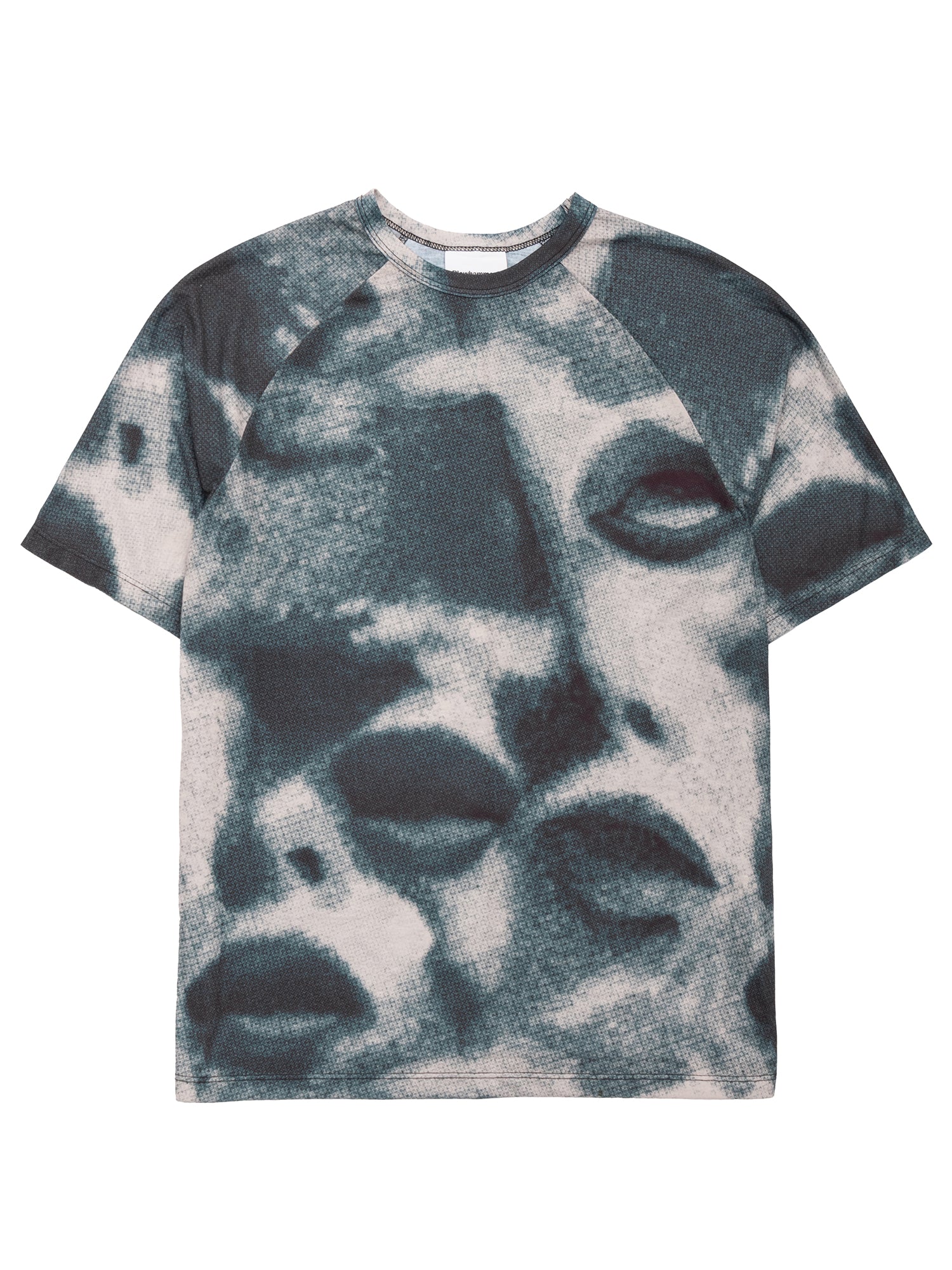 T-shirt σε πράσινο πετρόλ και ροζ Militant Maw, μπροστινή όψη