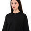 Sort langærmet T-shirt Minimal, båret, nærbillede