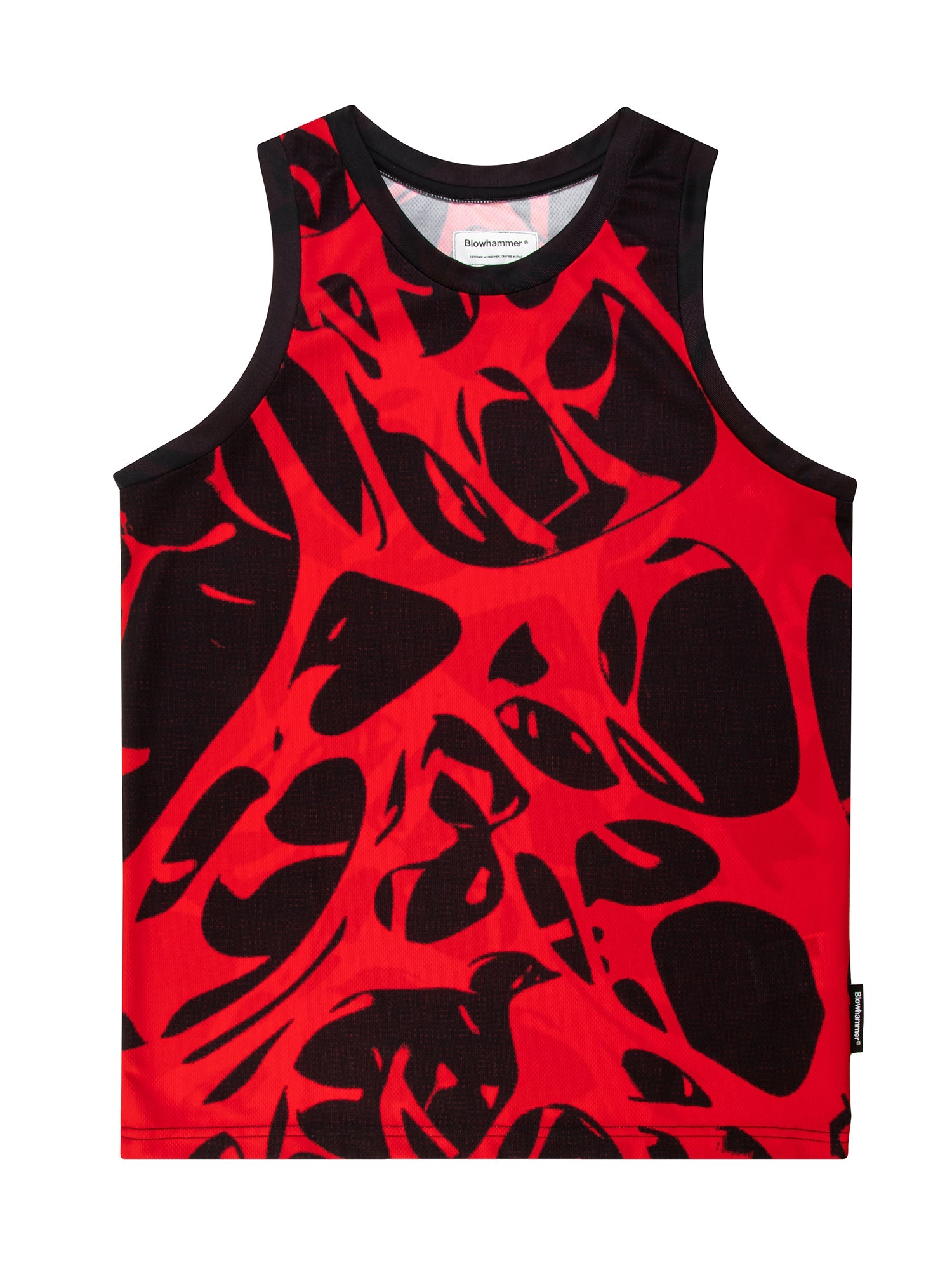 Rood-zwarte tanktop Strand Red, vooraanzicht