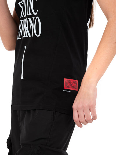 Schwarzes Tanktop Erotic Black, Detail des Labels